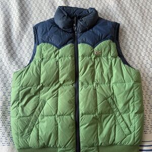 Le tigre Green and Blue Quilted/reversible Vest